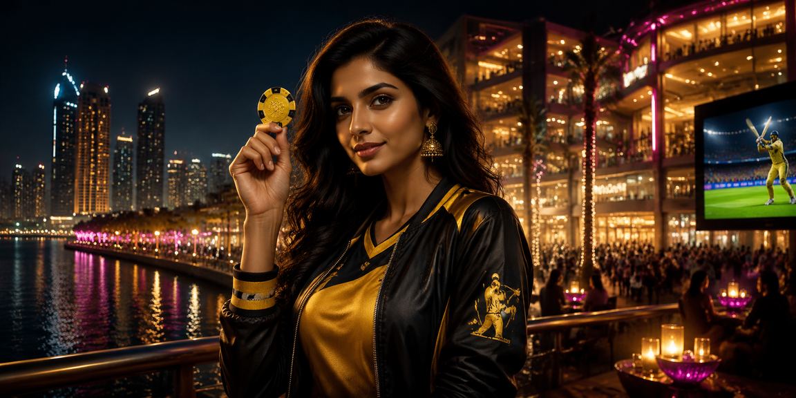 Bengaluru MG Road bustling nightlife with cricket betting advertisements and Bollywood visuals