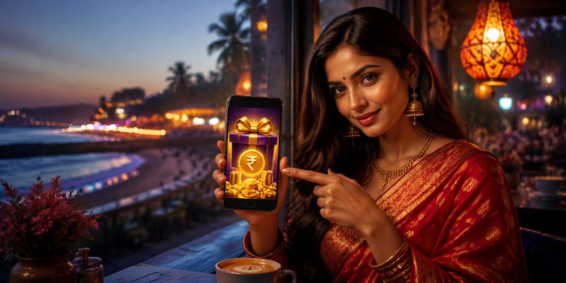 Responsible gaming awareness in Indian culture, woman in traditional saree
